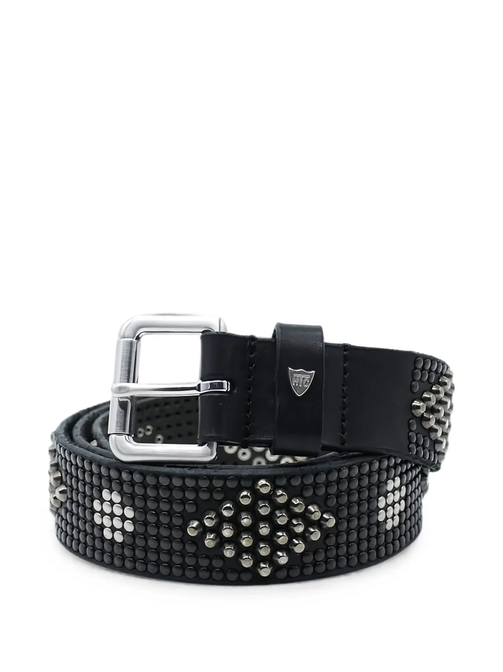 Htc Los Angeles Tory leren riem met studs Zwart