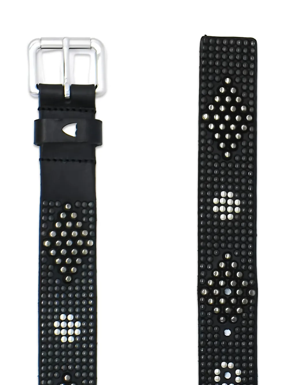 Htc Los Angeles Tory leren riem met studs Zwart