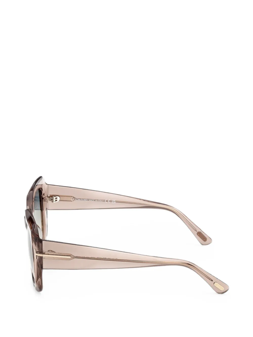 TOM FORD Eyewear Carla zonnebril met vierkant montuur Beige