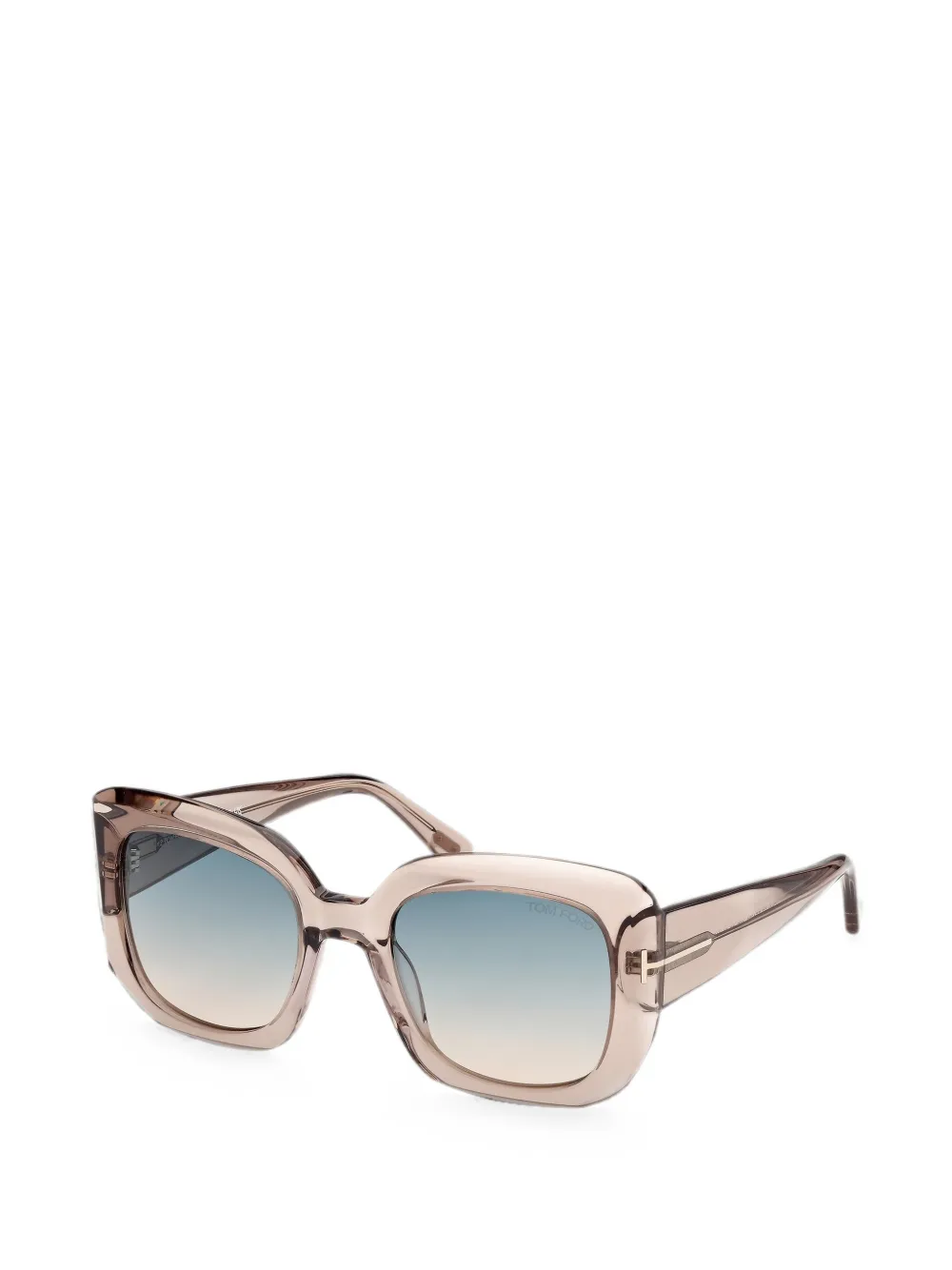 TOM FORD Eyewear Carla zonnebril met vierkant montuur Beige