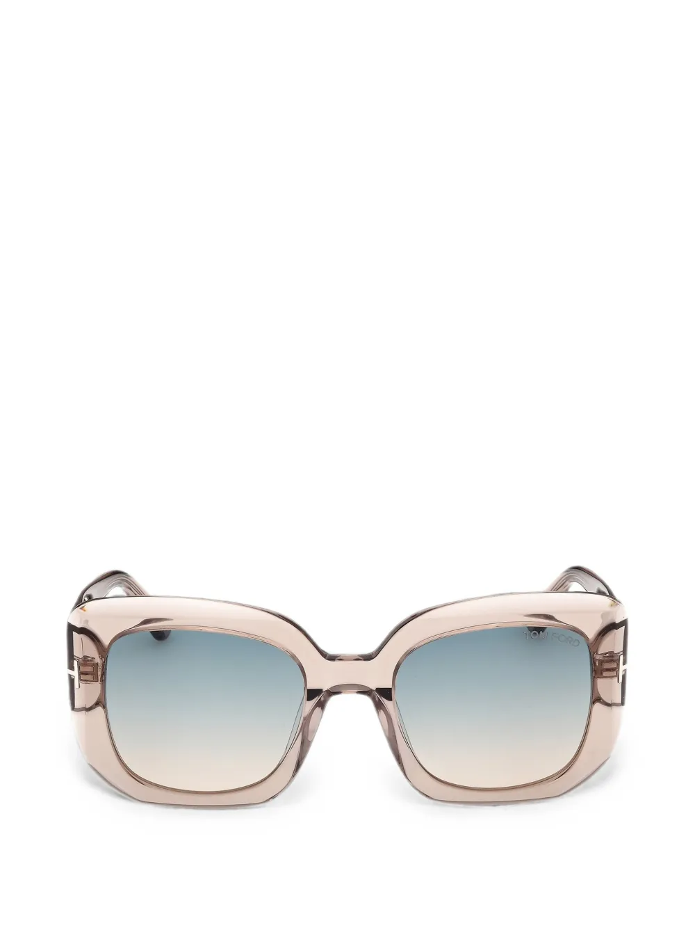 TOM FORD Eyewear Carla square-frame sunglasses - Toni neutri