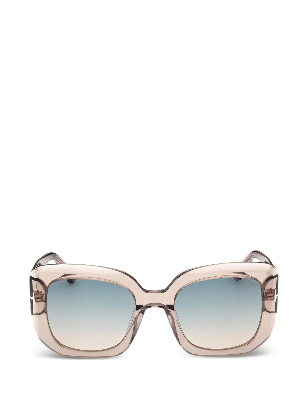 TOM FORD Eyewear Carla square-frame sunglasses - Nude