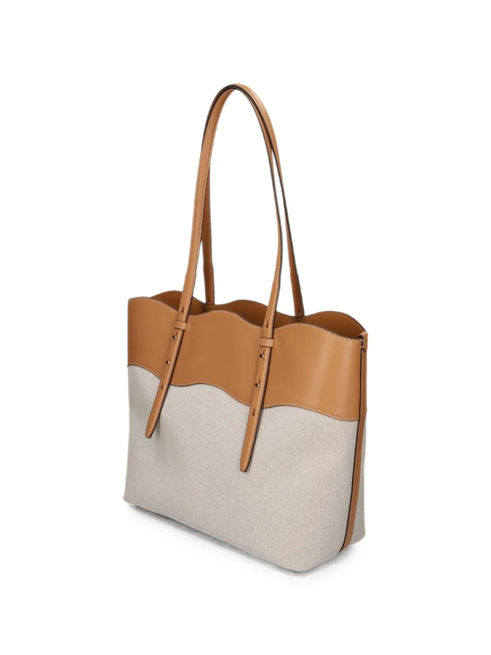 Kate Spade Schoudertas met leren vlakken Beige