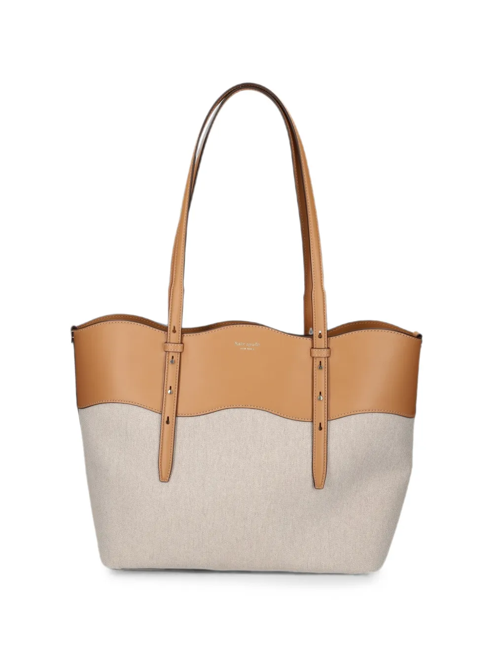 Kate Spade Schultertasche mit Ledereinsätzen - Nude