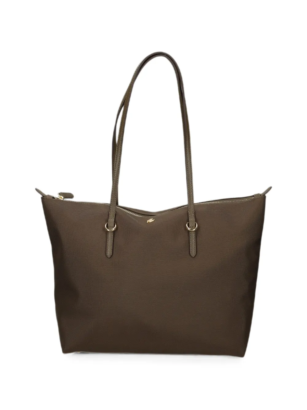 Lauren Ralph Lauren Borsa a spalla con placca logo - Marrone