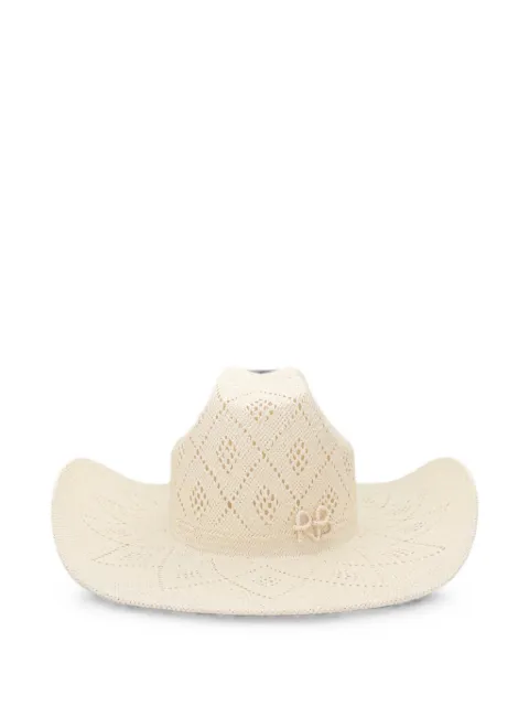 Ruslan Baginskiy logo-appliqué perforated cowboy hat