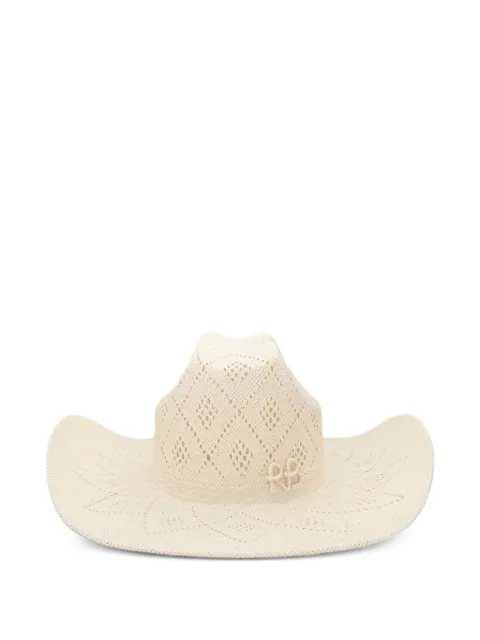 Ruslan Baginskiy logo-appliqué perforated cowboy hat