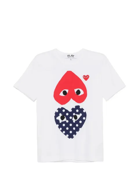 Comme Des Garçons heart-print polka-dot T-shirt