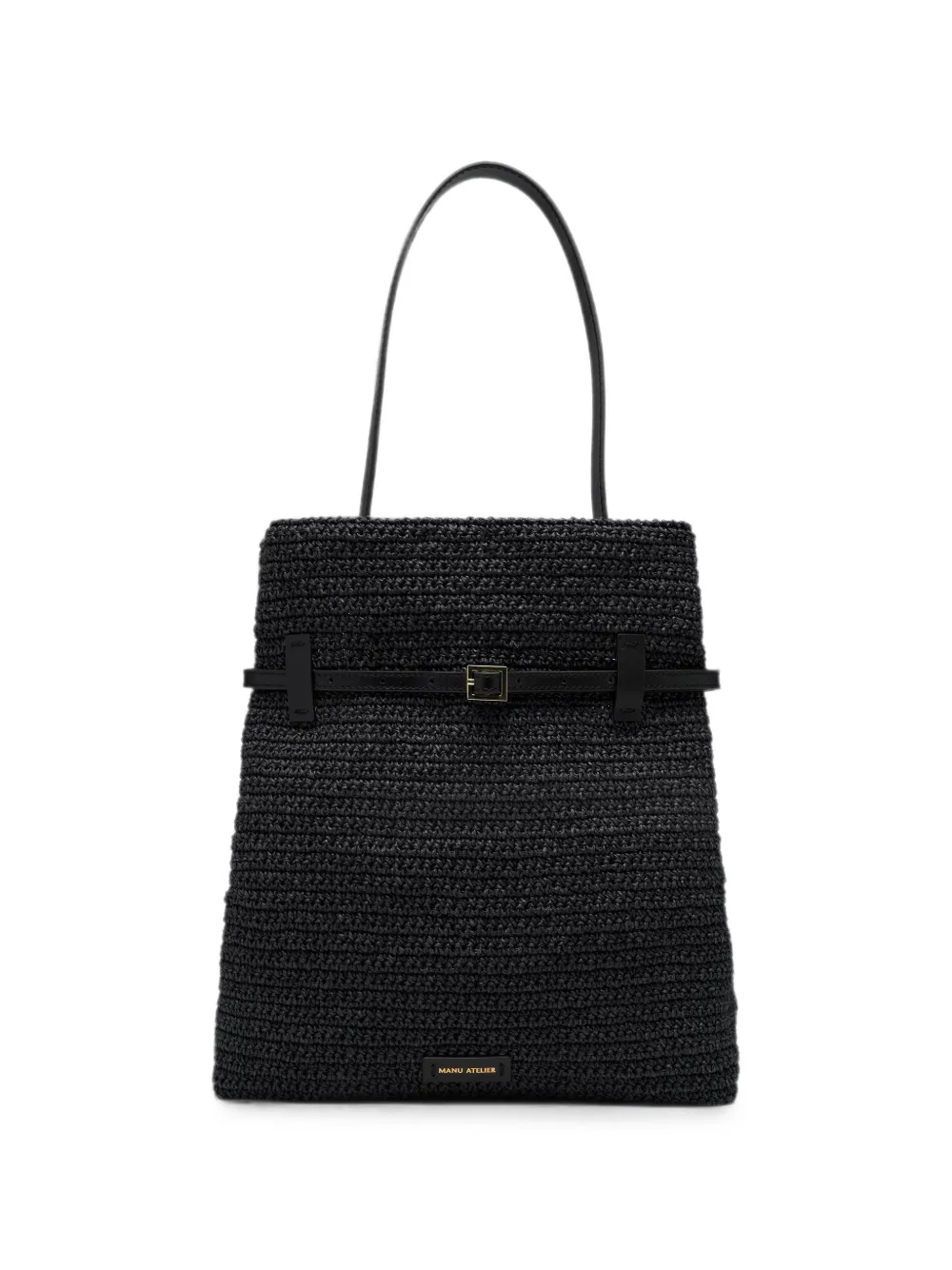 Manu Atelier Tote Du Jour gehaakte shopper Zwart