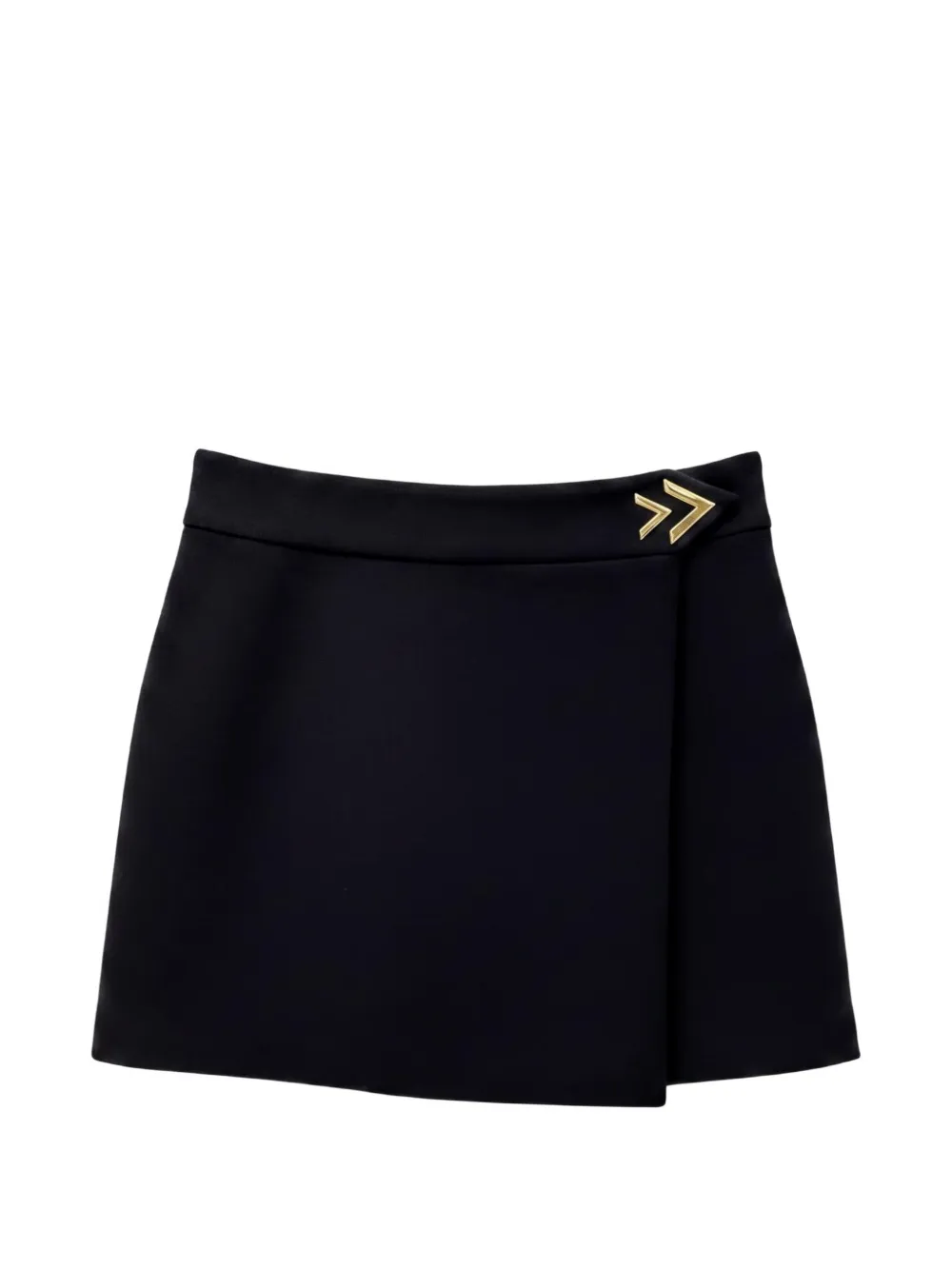 Valentino Vlogo-detail Wrap Mini Skirt In Black