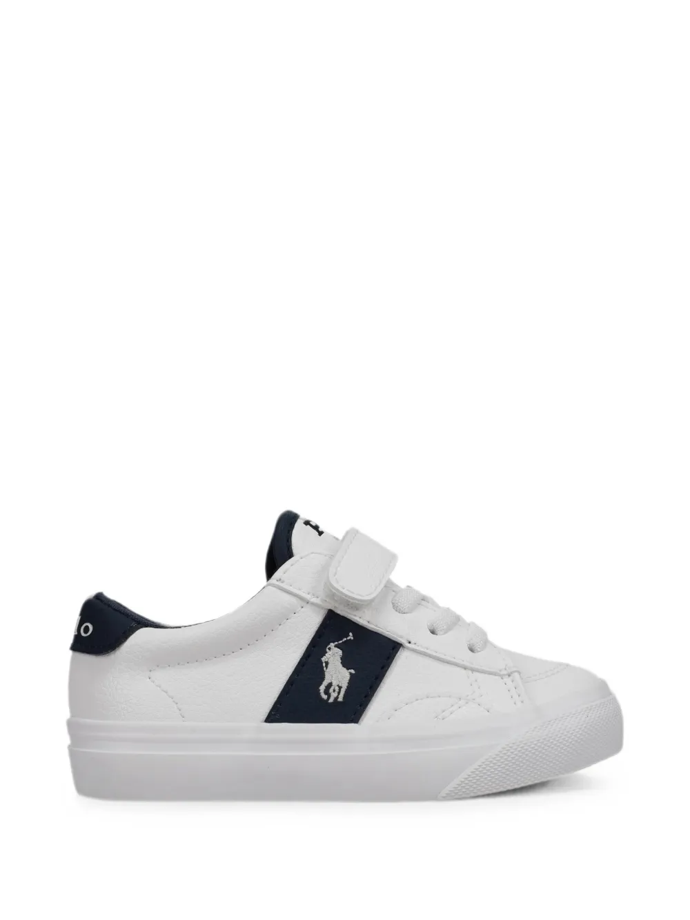 POLO RALPH LAUREN KIDS Riley Polo Pony touch-strap sneakers Wit