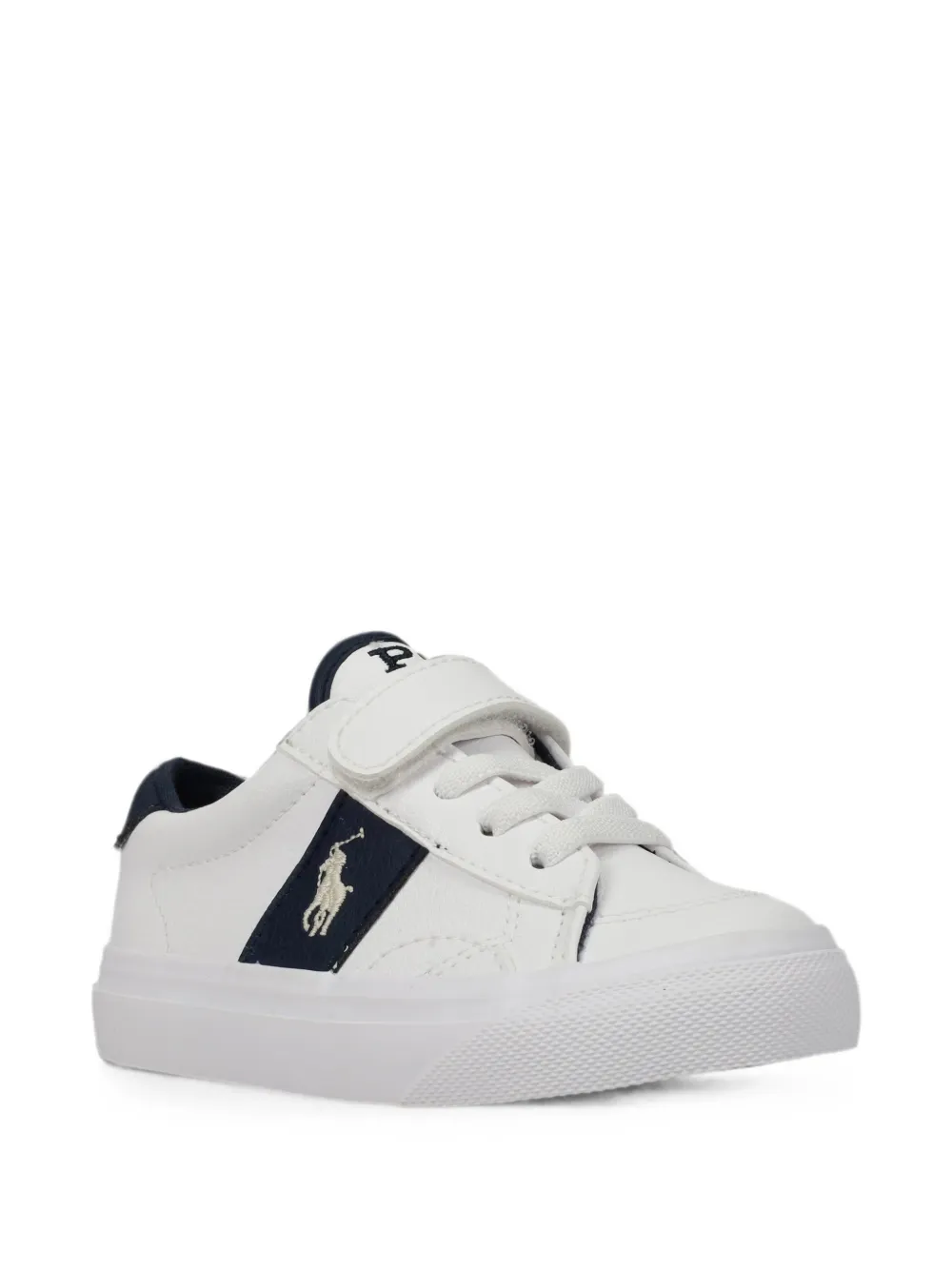POLO RALPH LAUREN KIDS Riley Polo Pony touch-strap sneakers Wit