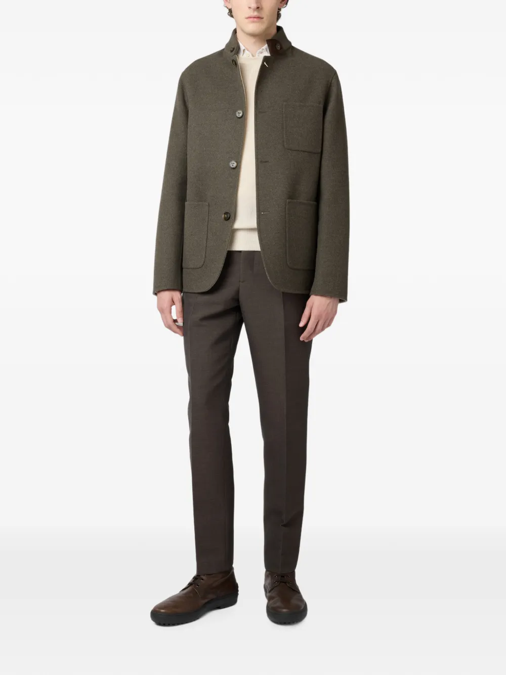 Tod's Suède trui met ronde hals Beige