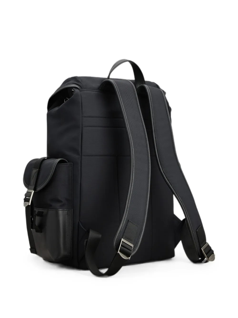 Tod's Medium rugzak van stof en leer Zwart