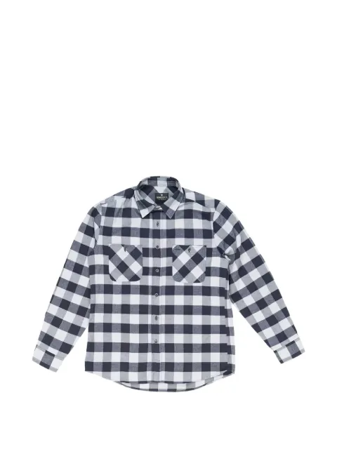 Htc Los Angeles check-pattern logo-print shirt