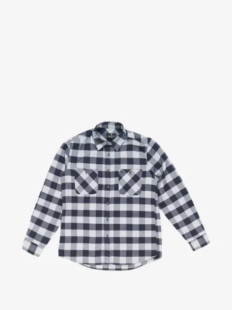 Htc Los Angeles check-pattern logo-print shirt