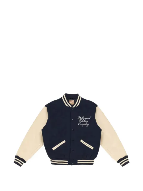 Htc Los Angeles College logo-embroidered varsity jacket