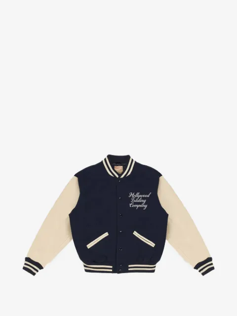 Htc Los Angeles College logo-embroidered varsity jacket