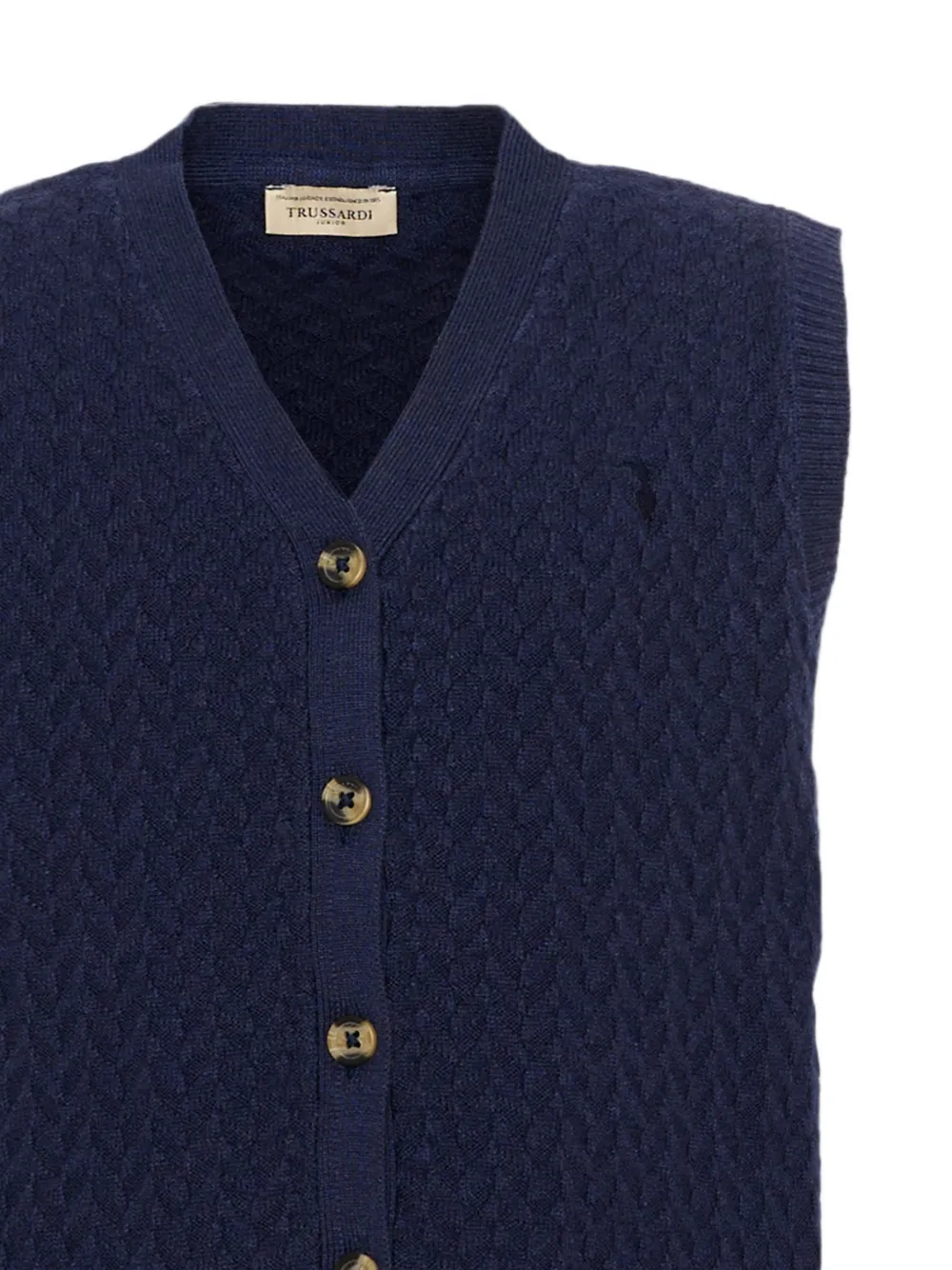 TRUSSARDI JUNIOR Kabelgebreid vest Blauw