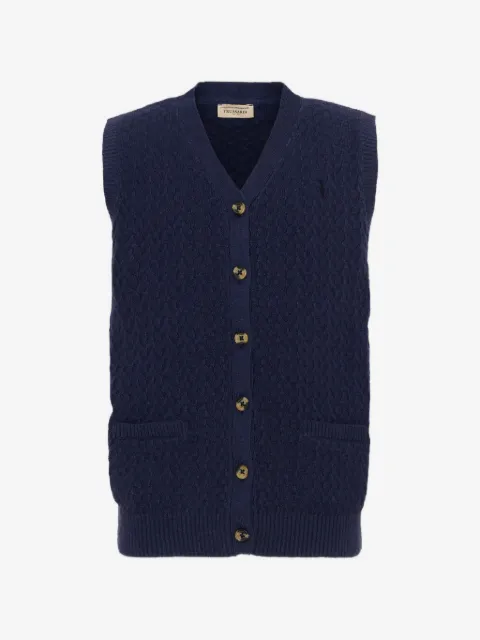 TRUSSARDI JUNIOR cable-knit button-up cardigan