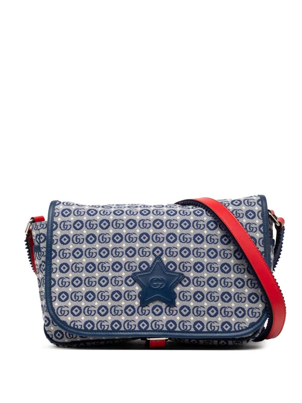 Gucci Pre-Owned 2016-2026 Kids GG Canvas Star Messenger Bag crossbody bag - Blu