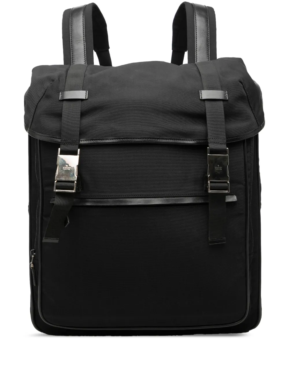 Gucci Pre-Owned 2000-2015 Nylon Double Buckle backpack - Nero