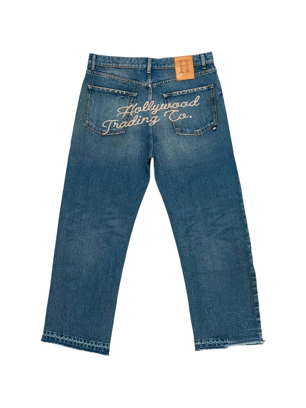 Htc Los Angeles Gatorade jeans met leren patch Blauw