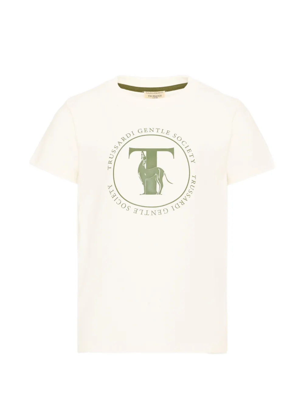 TRUSSARDI JUNIOR logo-print T-shirt - Toni neutri