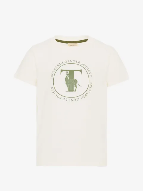 TRUSSARDI JUNIOR logo-print T-shirt