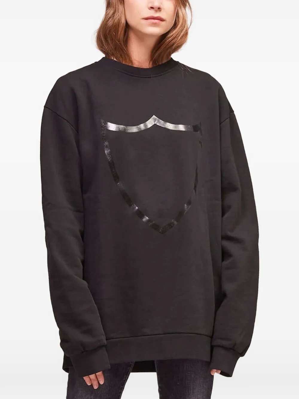 Htc Los Angeles Sweater met logoprint Zwart