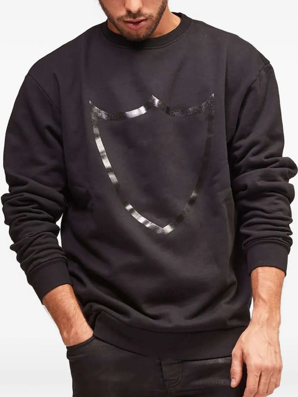 Htc Los Angeles Sweater met logoprint Zwart