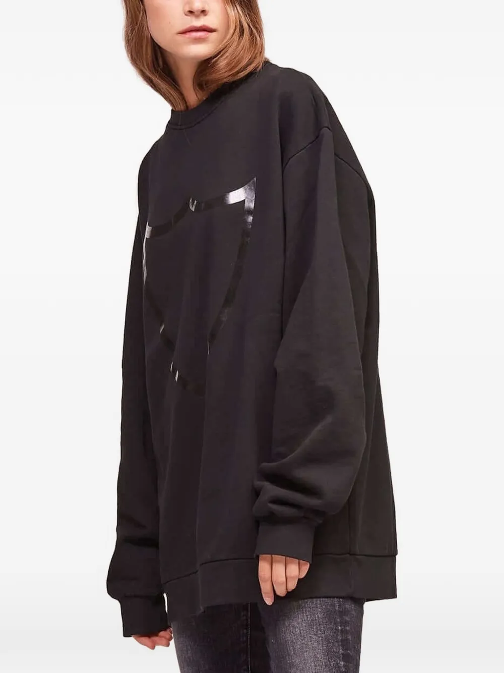 Htc Los Angeles Sweater met logoprint Zwart