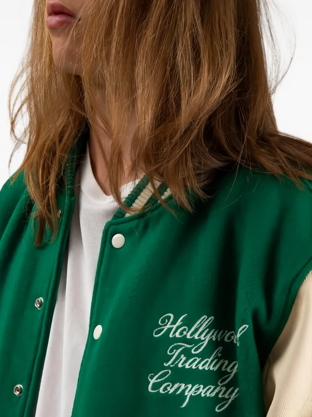 Htc Los Angeles College bomberjack met geborduurd logo Groen