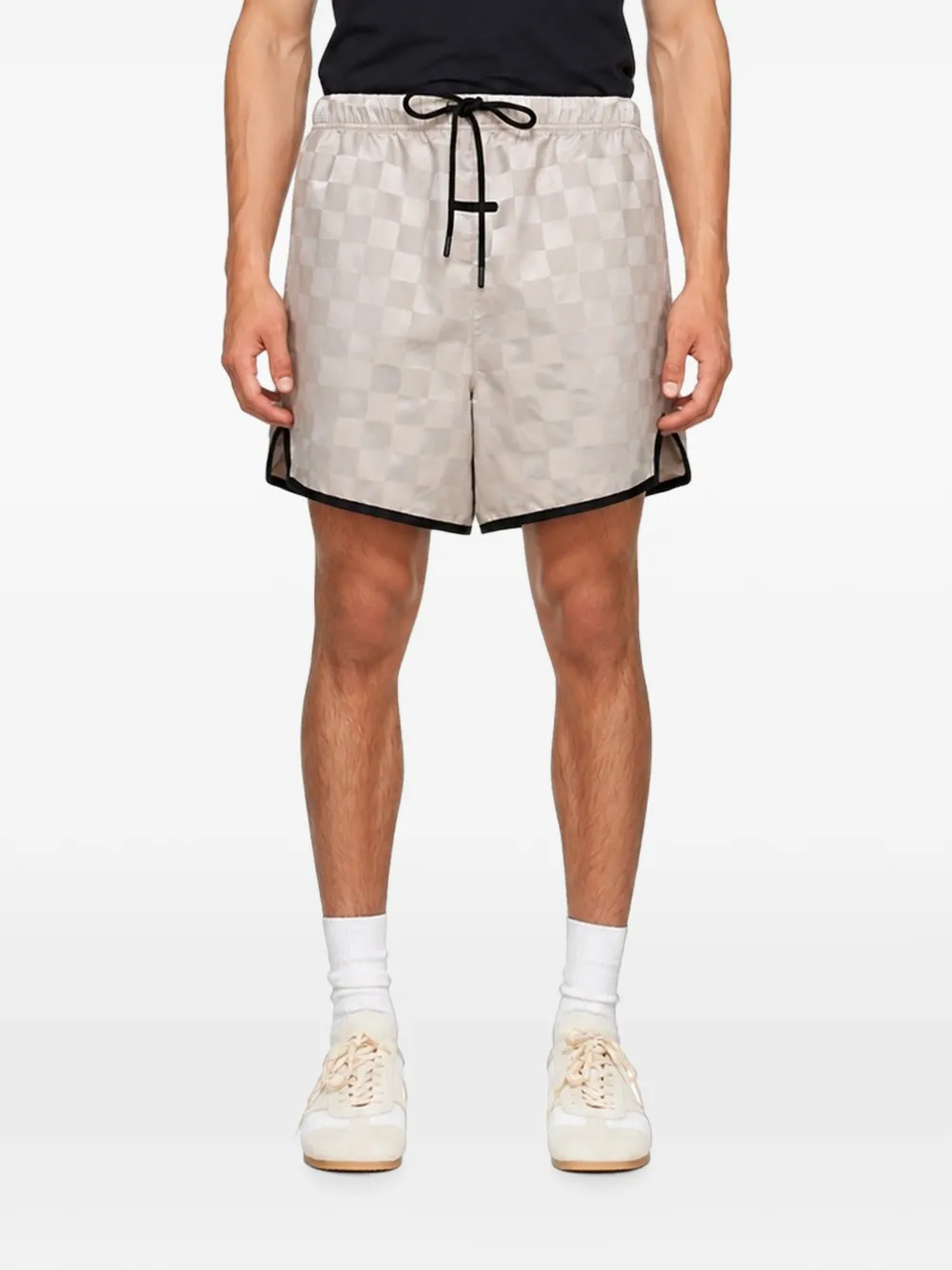 FEAR OF GOD ESSENTIALS nylon checkered gym short - Toni neutri