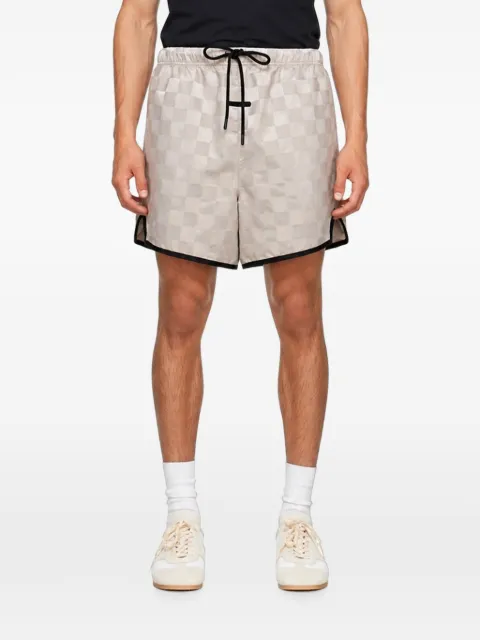 FEAR OF GOD ESSENTIALS nylon checkered gym short