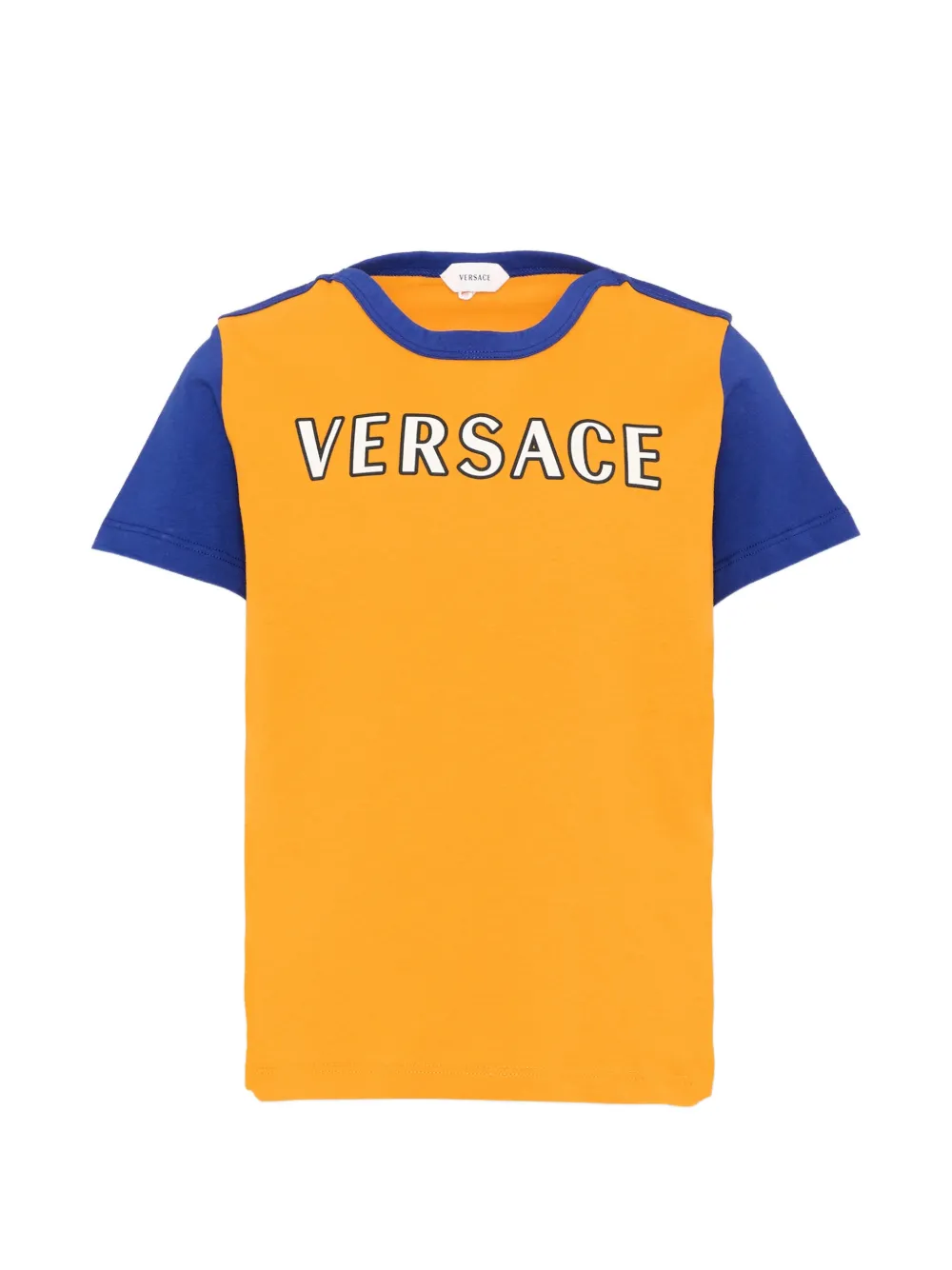 Versace Kids logo-print T-shirt - Arancione