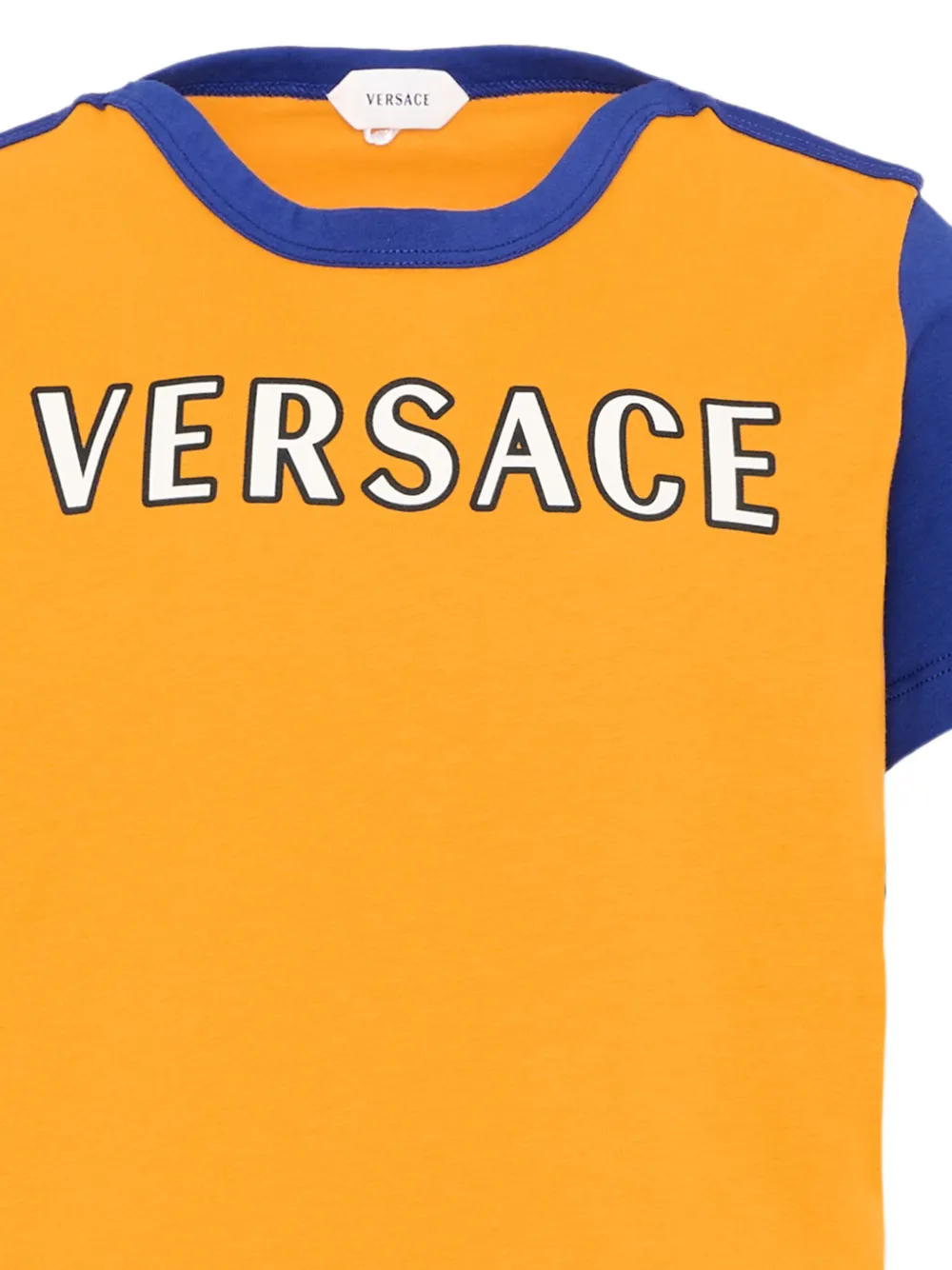 Versace Kids T-shirt met logoprint Oranje