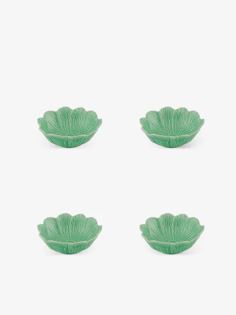 Bordallo Pinheiro set de cuatro bowls Flora grandes