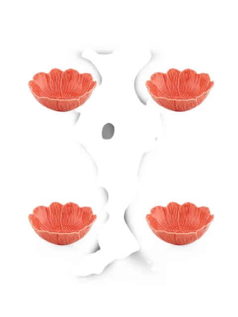 Bordallo Pinheiro large Flora bowl (set of four)