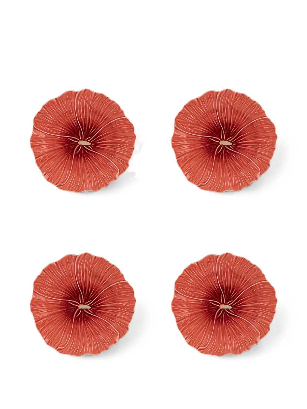 Bordallo Pinheiro Alcea dessert plate (set of four) - Orange