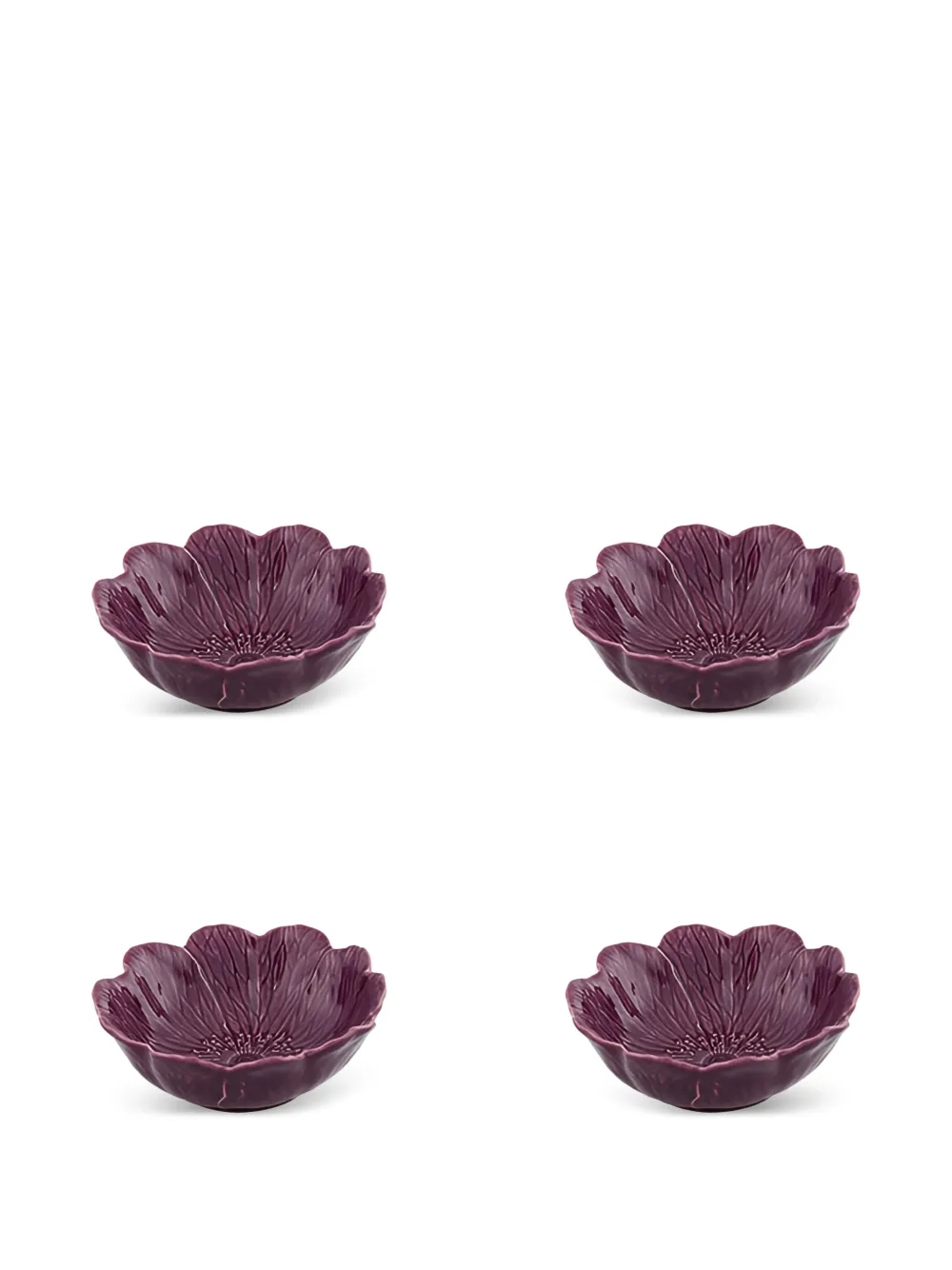 Bordallo Pinheiro Flora bowl (set of four) - Violett