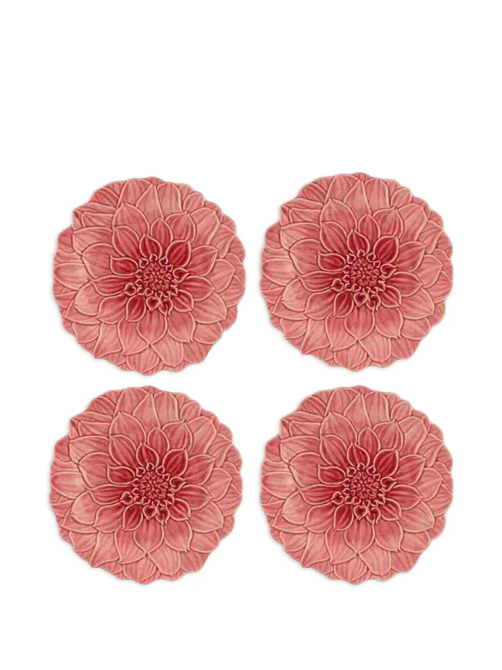 Bordallo Pinheiro Dália dessert plate (set of four) - Rosa