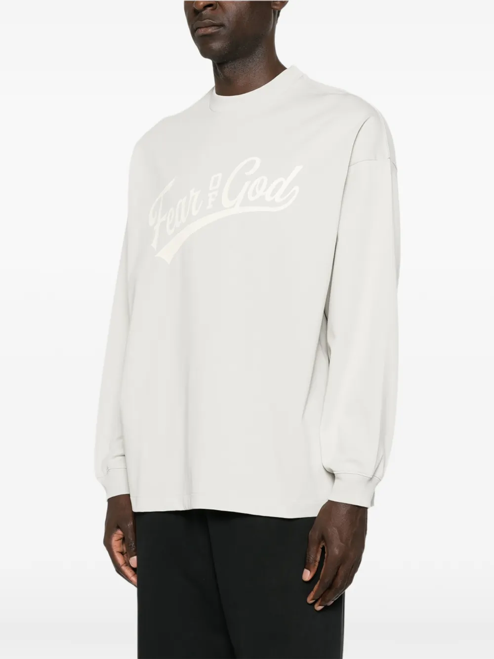 FEAR OF GOD ESSENTIALS Merch T-shirt met lange mouwen en logo-print Grijs