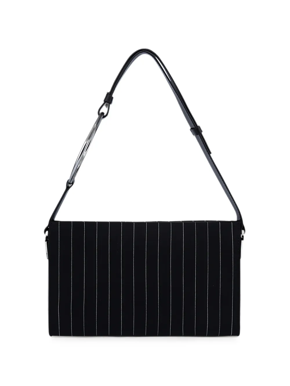 DONDUP pinstripe-pattern ring-detail tote bag - Nero