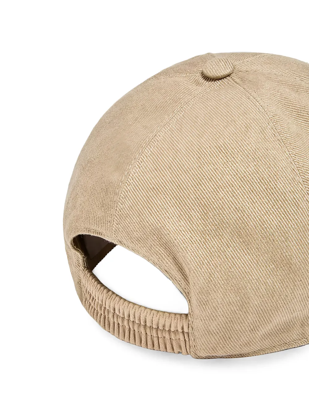 Moncler Gabardine honkbalpet met leren logo Beige