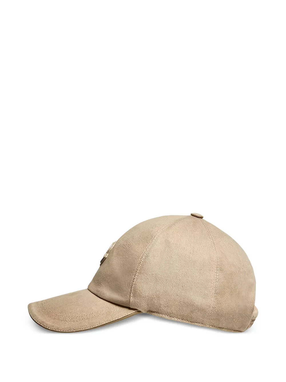 Moncler Gabardine honkbalpet met leren logo Beige