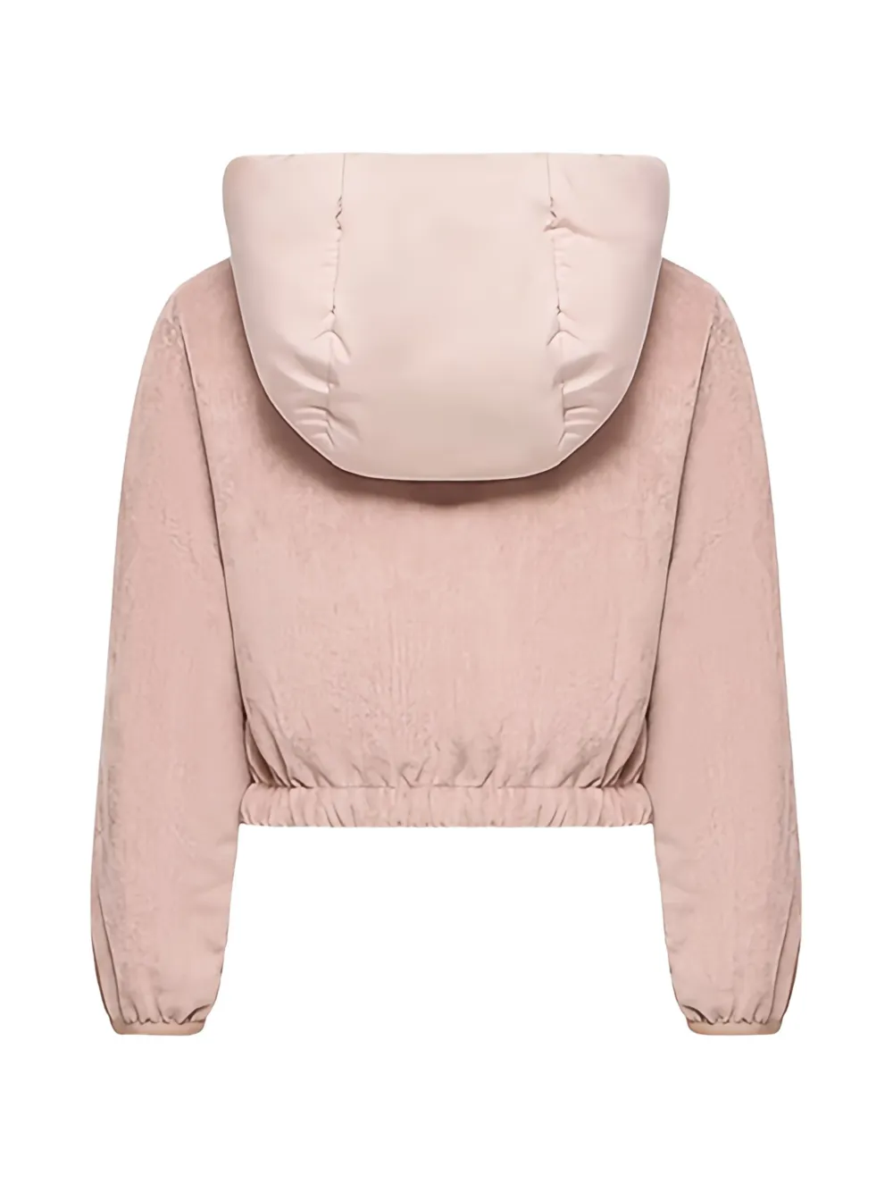 Moncler Enfant Quinley ribfluwelen jack met capuchon Roze