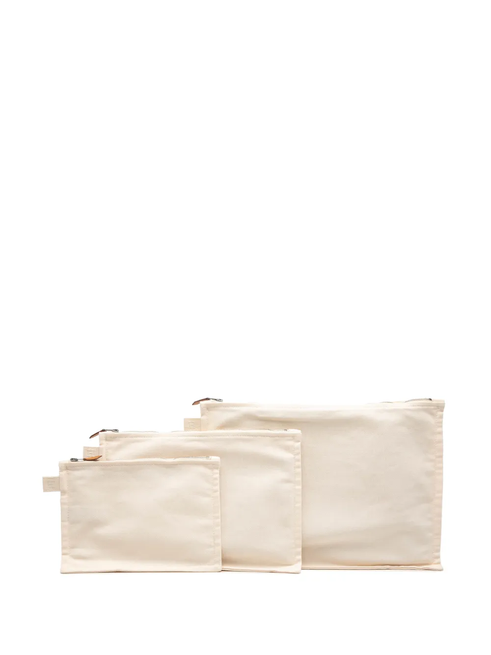 Hermès Pre-Owned 2000-2020 Canvas Bora Bora 3 Piece Set pouch - Bianco