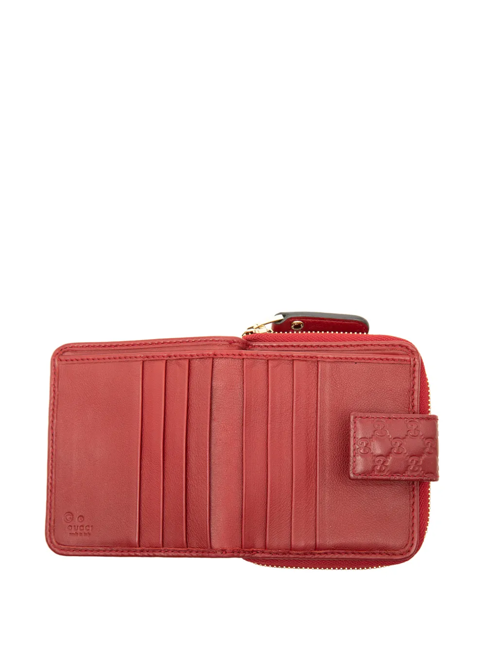 Gucci Pre-owned 2000-2015 Microguccissima Zip Around Wallet Small Wallets in Red, view 4