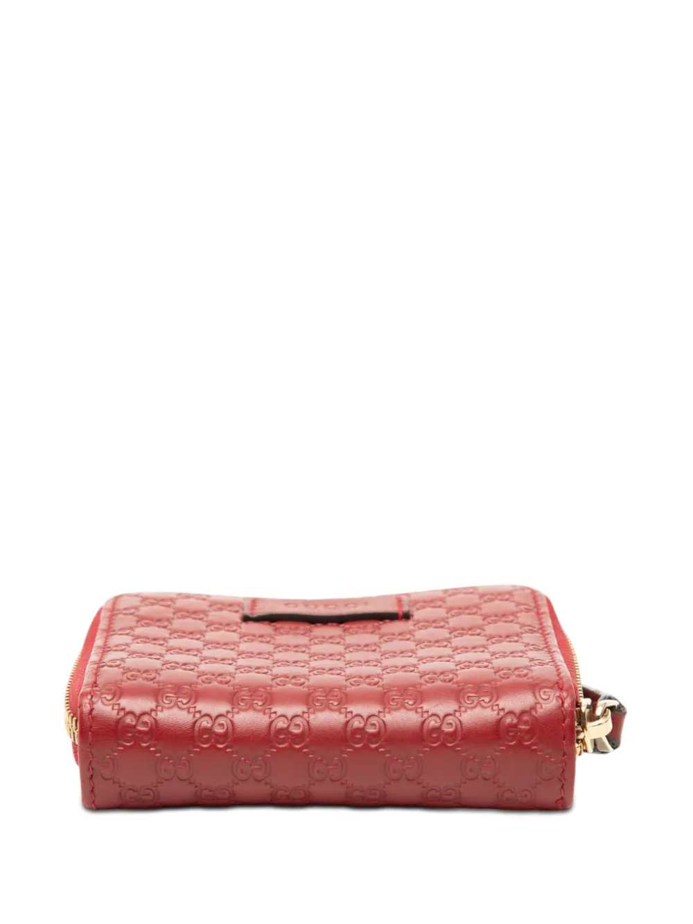 Gucci Pre-owned 2000-2015 Microguccissima Zip Around Wallet Small Wallets in Red, view 3